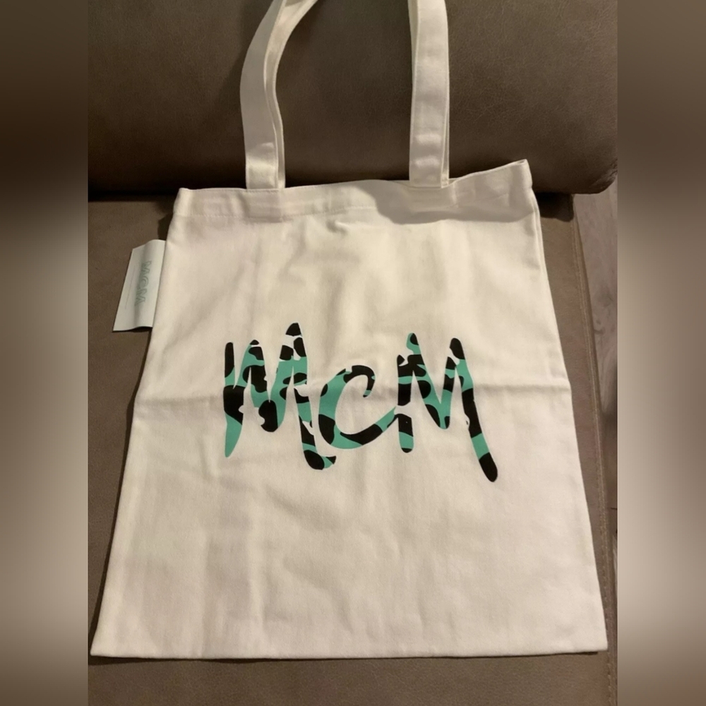MCM *AUTHENTIC* Canvas Tote Bag with Minimalist Design